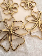 Boucles d’oreilles fleurs dorées acier inoxydable Ettis Mode