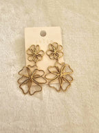 Boucles d’oreilles fleurs dorées acier inoxydable Ettis Mode