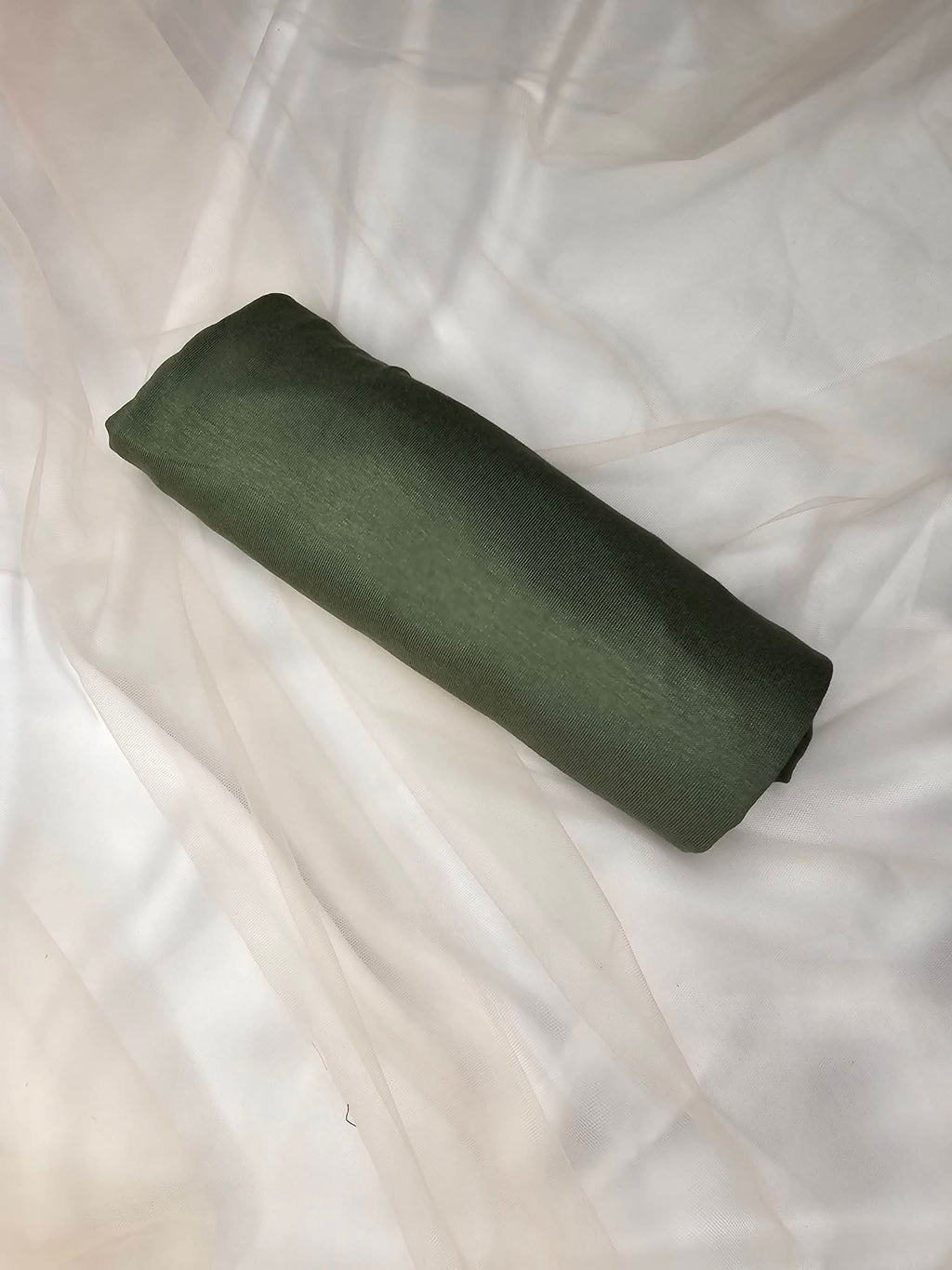 foulard long vert vue détail tissu ettis mode