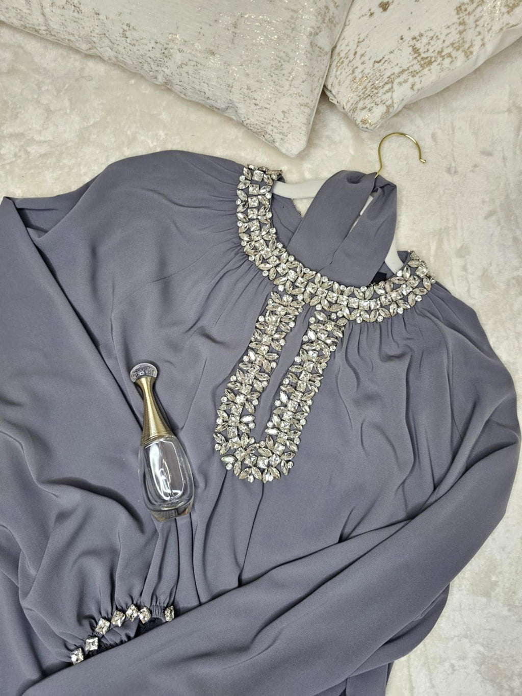 Robe Ferace en soie de Médine – Cristaux faits main 💎 Ettis Mode