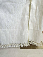 finition bas frangée robe longue fluide élégante femme