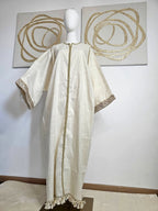 robe longue femme élégante coupe large tissu fluide style modeste